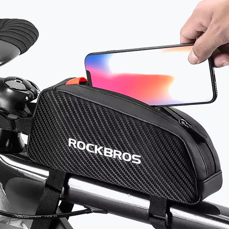 Geantă de bicicletă pentru cadru Rockbros 039BK Bike Tube Bag 1 l black 9