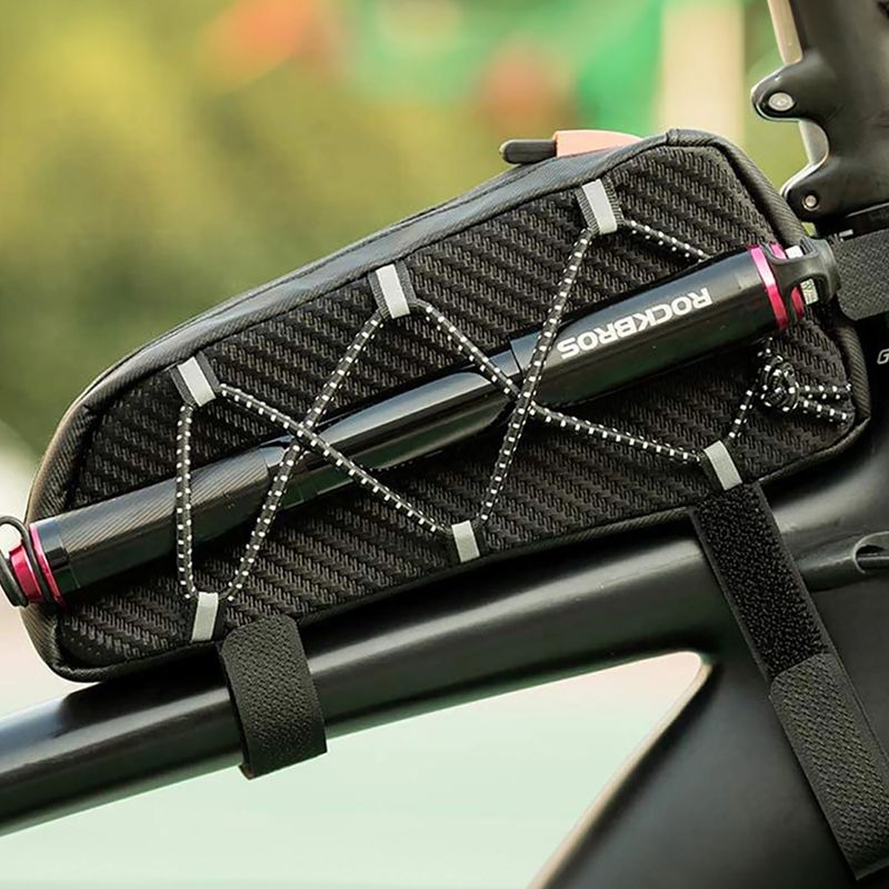 Geantă de bicicletă pentru cadru Rockbros 039BK Bike Tube Bag 1 l black 12