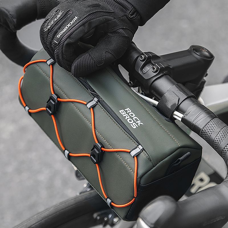 Geantă de bicicletă pentru ghidon Rockbros 30110054 Bike Front Bag 2,2 l army green 3