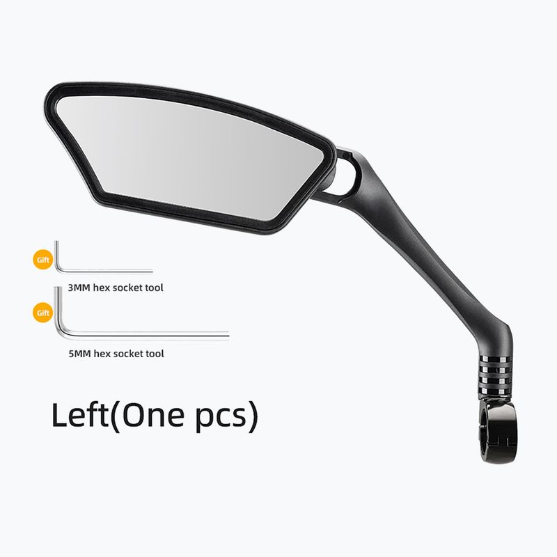 Oglindă de bicicletă Rockbros 26210007001 Mirror 1 pcs Left black 2