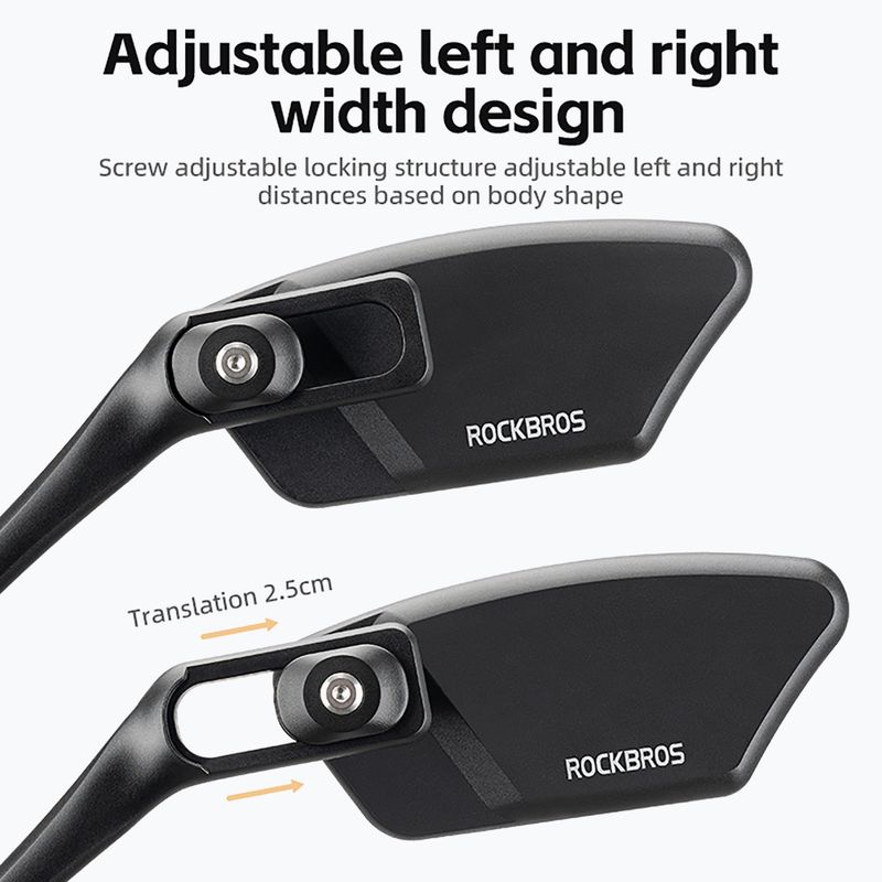 Oglindă de bicicletă Rockbros 26210007002 Mirror 1 pcs Right black 3