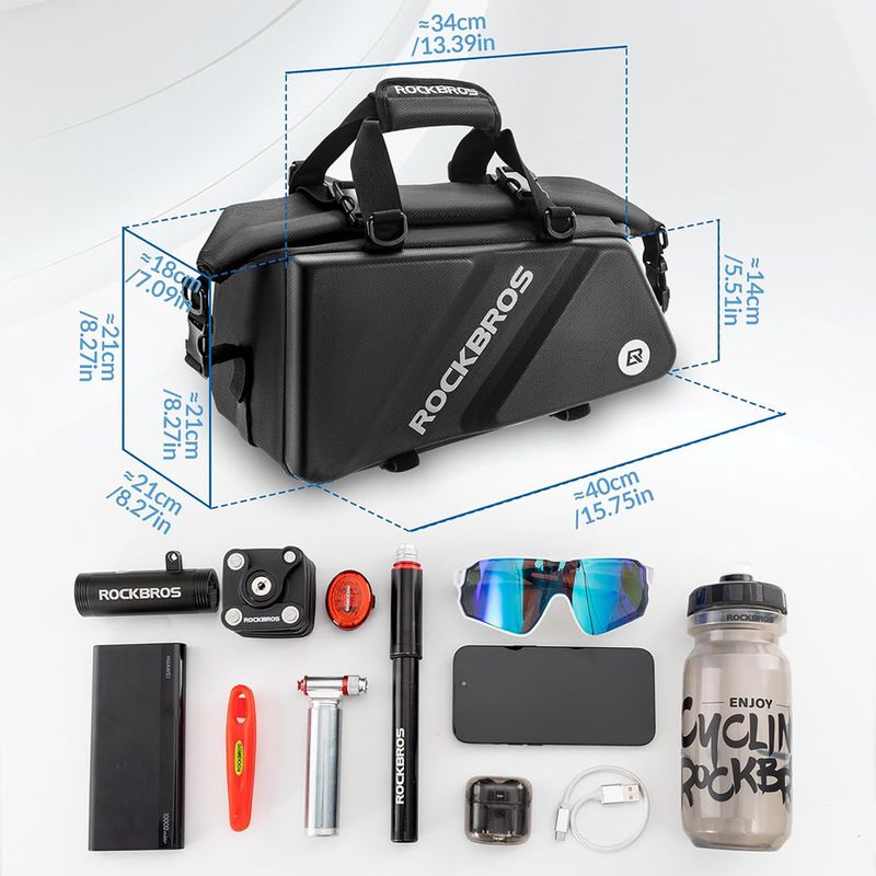 Geantă de bicicletă pentru portbagaj Rockbros 30140090 11,6 l black 3