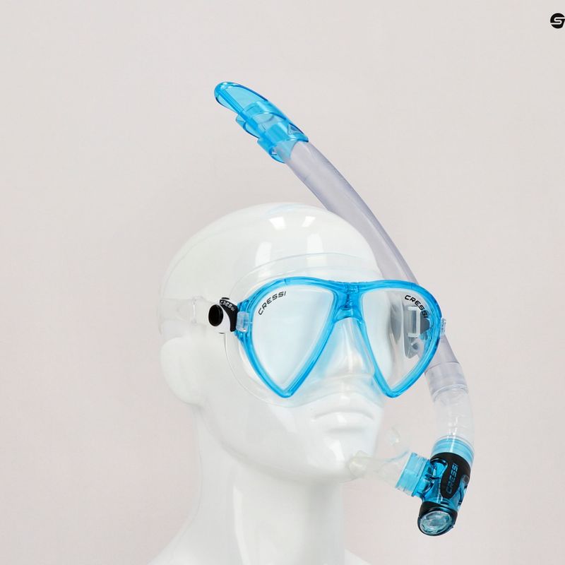 Cressi snorkel set Ocean mască + snorkel Gamma albastru clar DM1000113 8