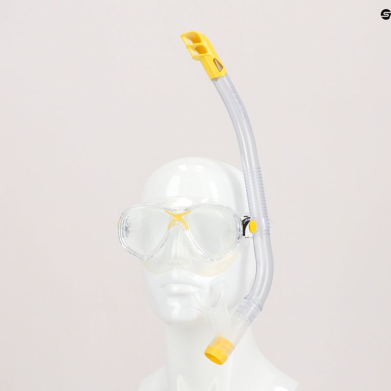 Set de snorkel pentru copii Cressi Marea Jr Mască + Snorkel Top Clear Yellow 8