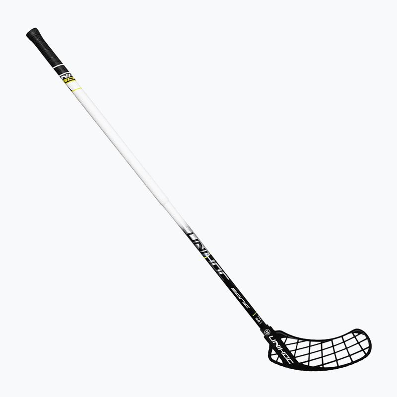 UNIHOC Sonic Top Light II 28 alb-negru și alb 02688 bata de floorball pentru bărbați 6