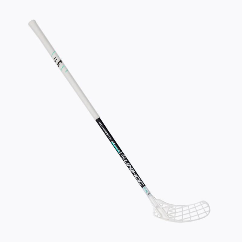 UNIHOC Iconic Composite 26 stick drept de floorball alb/negru 04942