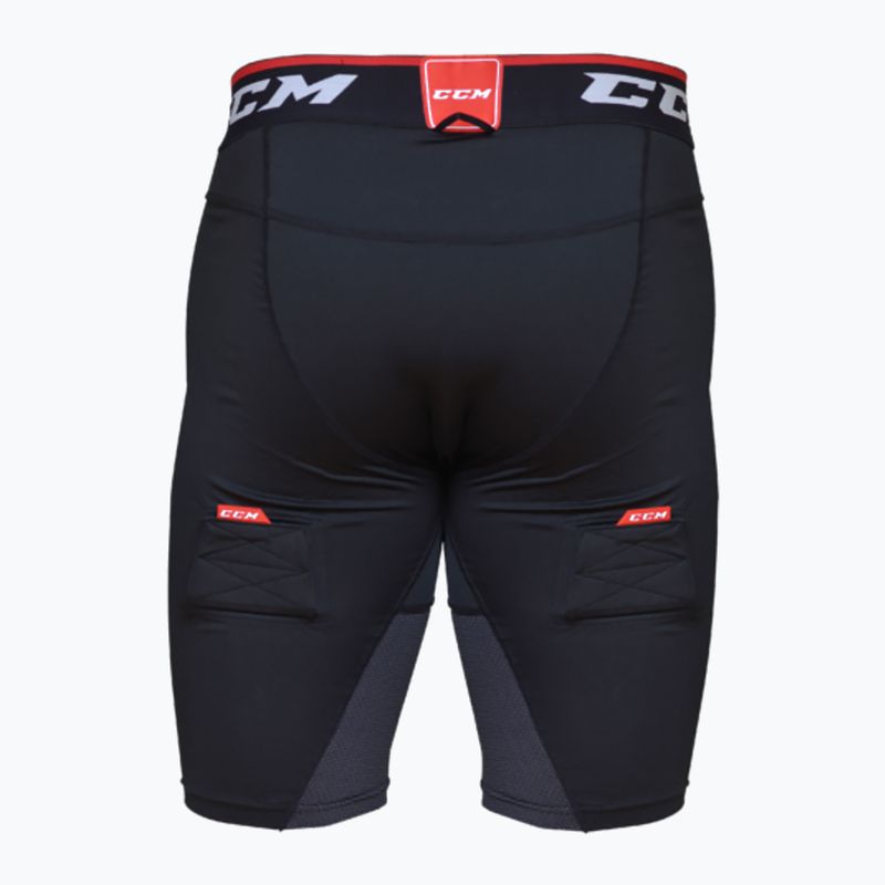 Pantaloni scurți de hochei pentru bărbați CCM Ribano Compresion Jock SR black 2