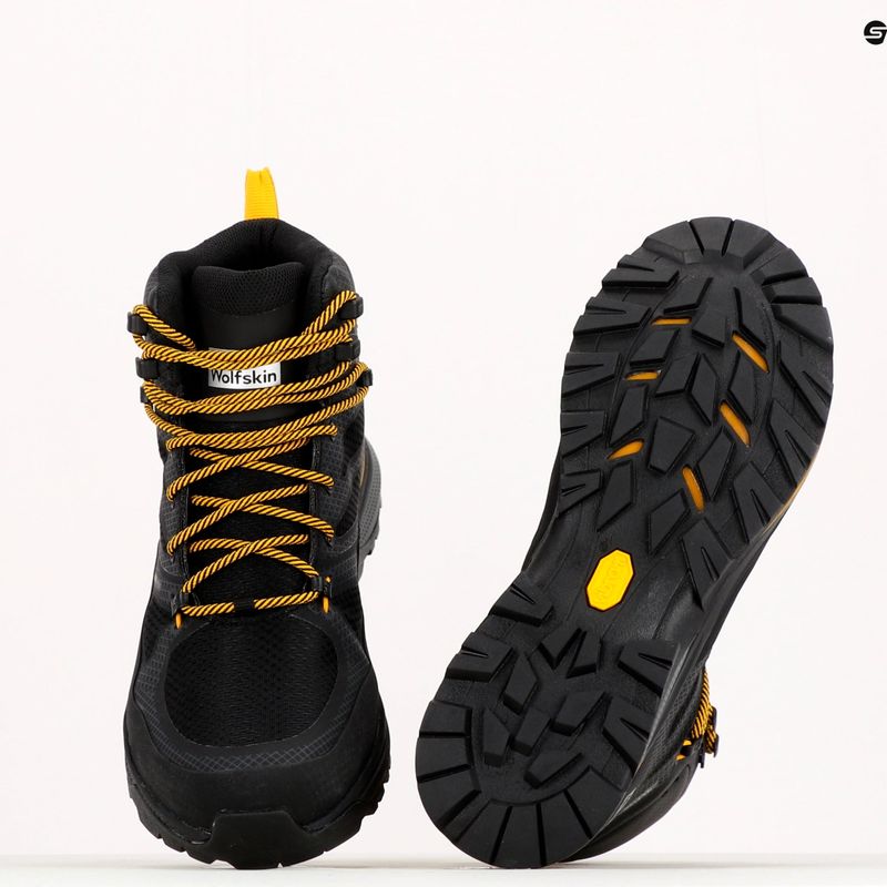 Jack Wolfskin bărbați Jack Wolfskin Force Striker Texapore Mid cizme de trekking black/burly yellow xt 4038823 10