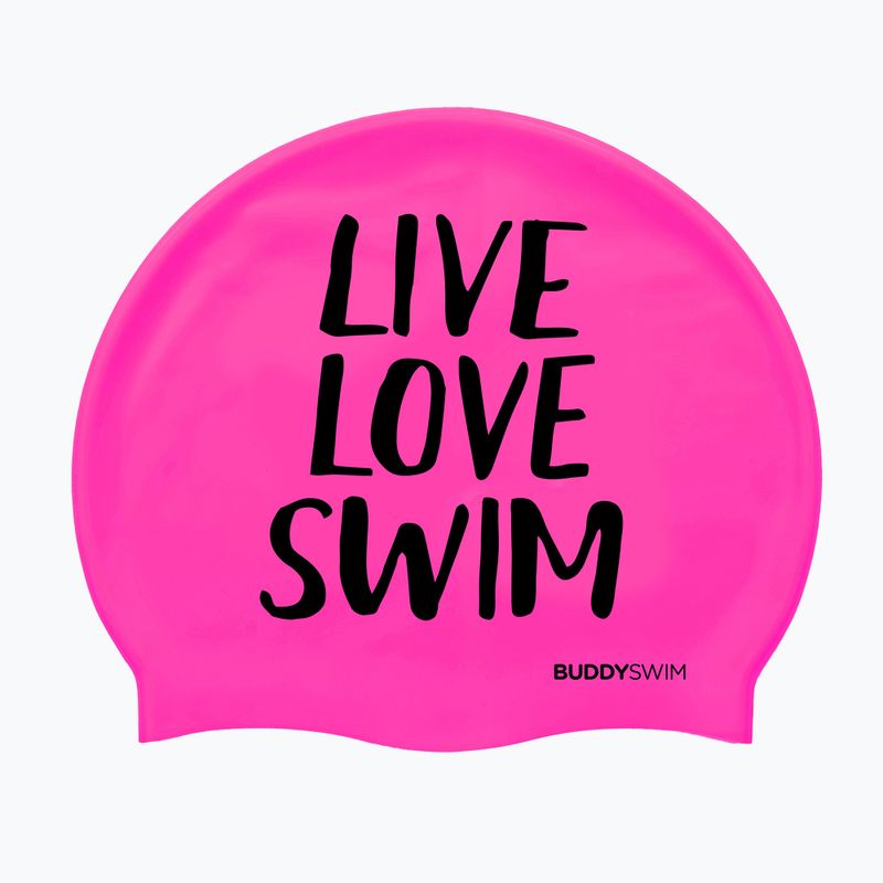 Cască de înot BuddySwim LLS Silicone pink