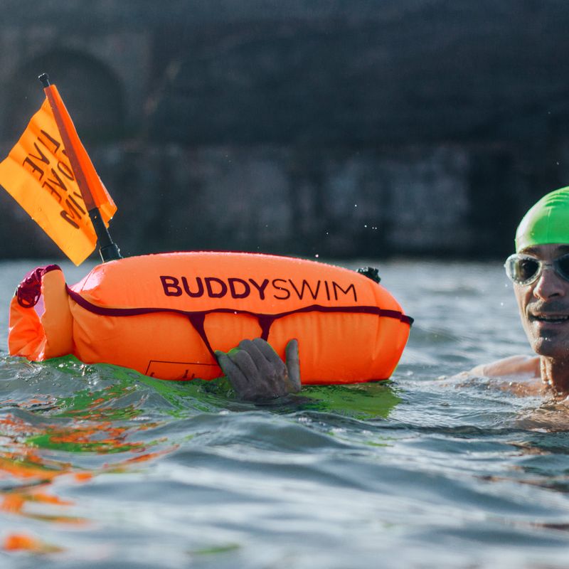Geamandură BuddySwim Dry Bag with Flag 28 l orange 3
