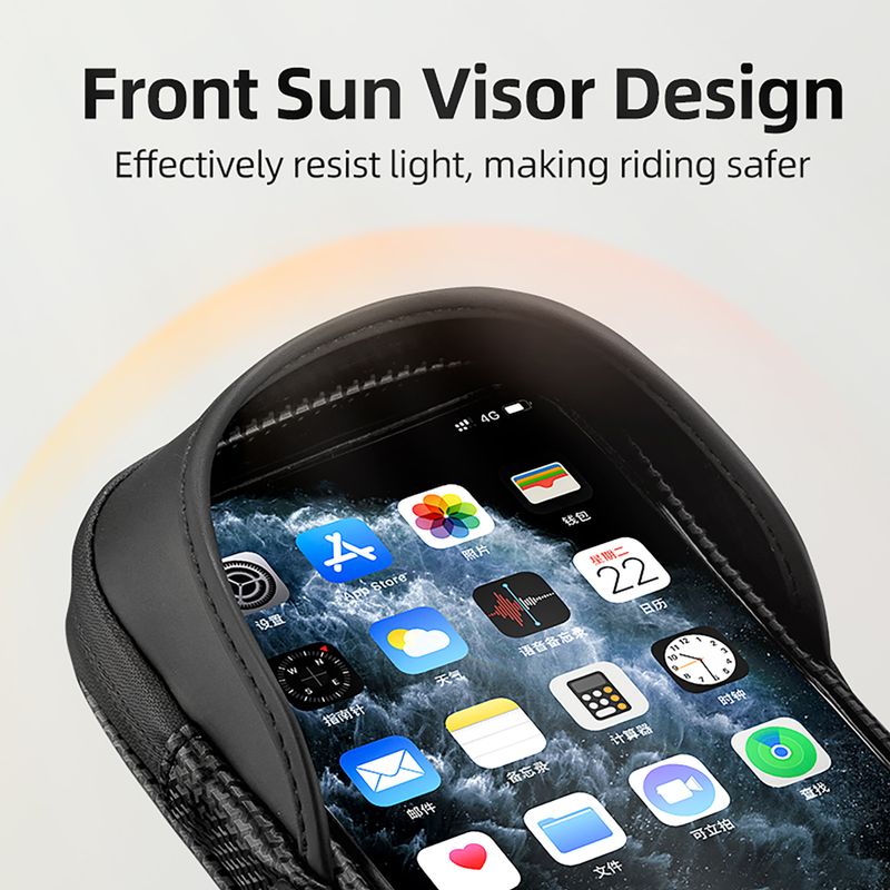 Geantă de bicicletă pentru ghidon Rockbros 301101770001 WP Bike Phone Bag for 6.7" black 3