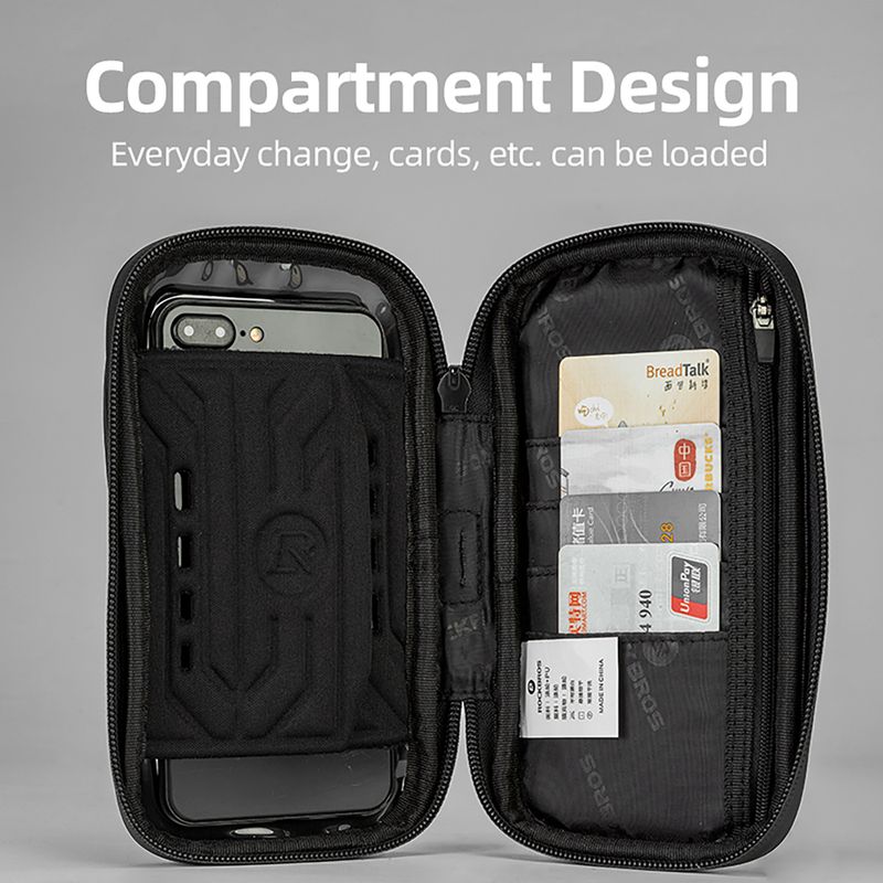 Geantă de bicicletă pentru ghidon Rockbros 301101770001 WP Bike Phone Bag for 6.7" black 6