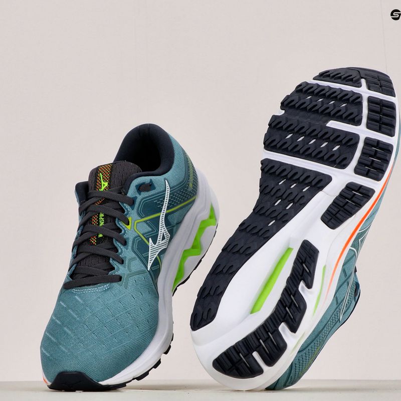 Pantofi de alergare pentru bărbați Mizuno Wave Inspire 18 albastru J1GC224401 16