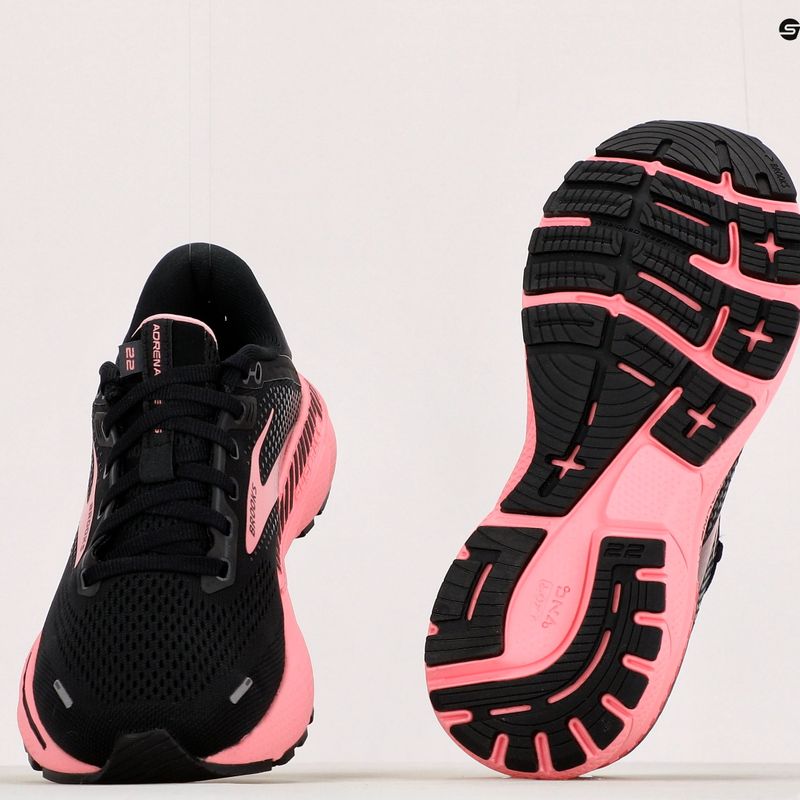 Pantofi de alergare pentru femei BROOKS Adrenaline GTS 22 negru/roz 1203531B054 15