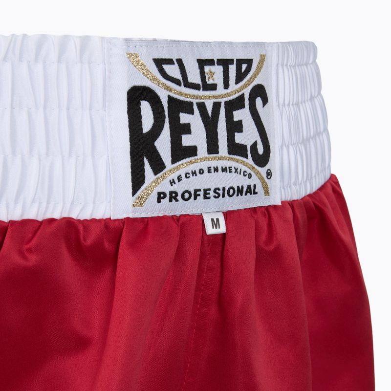 Pantaloni scurți de box pentru bărbați Cleto Reyes Satin Boxing red/white 3