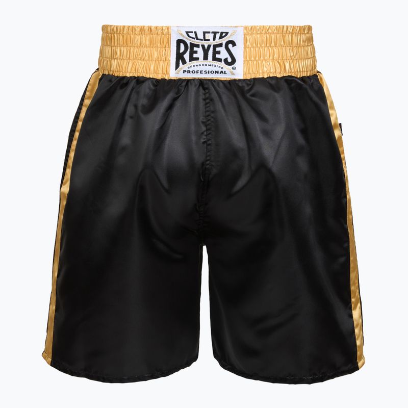 Pantaloni scurți de box pentru bărbați Cleto Reyes Satin Boxing black/gold 2