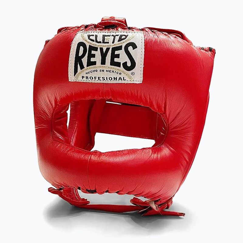 Casca de box Cleto Reyes cu față ascuțită, bară din nailon roșu