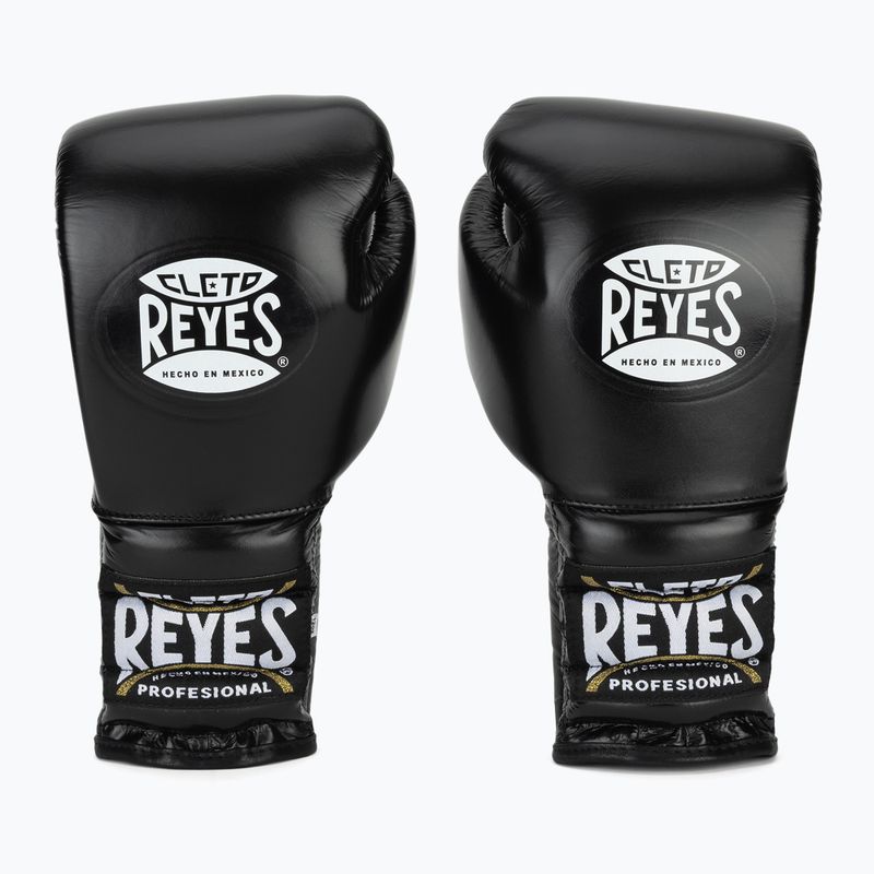 Mănuși de box Cleto Reyes Traning Thumb black/silver 2
