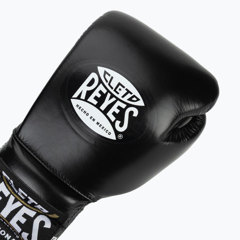 Mănuși de box Cleto Reyes Traning Thumb black/silver 5