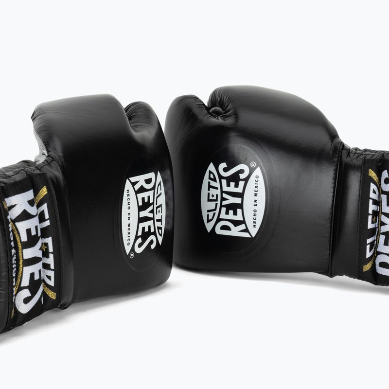 Mănuși de box Cleto Reyes Traning Thumb black/silver 7