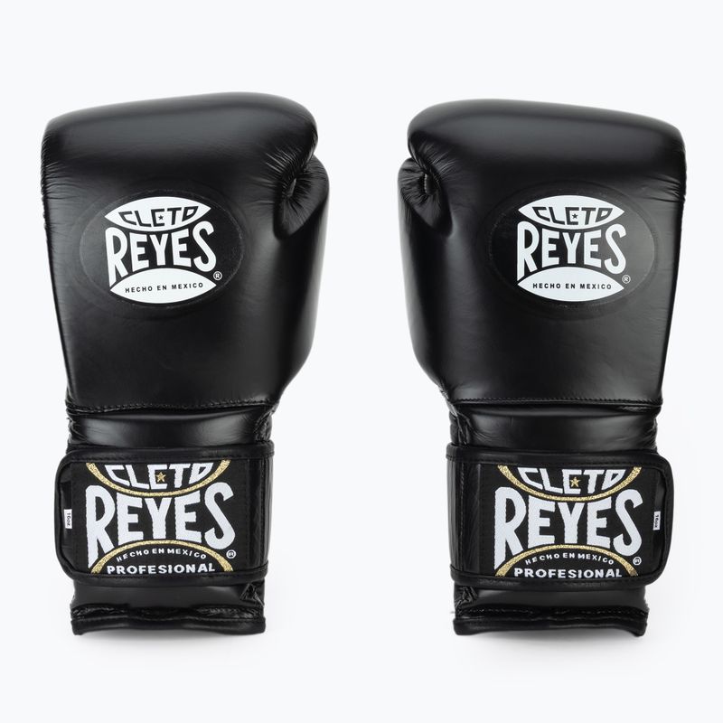 Mănuși de box Cleto Reyes Velcro Sparring black silver 2