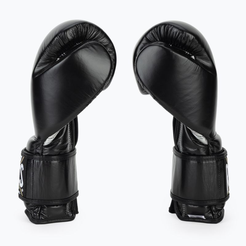 Mănuși de box Cleto Reyes Velcro Sparring black silver 4