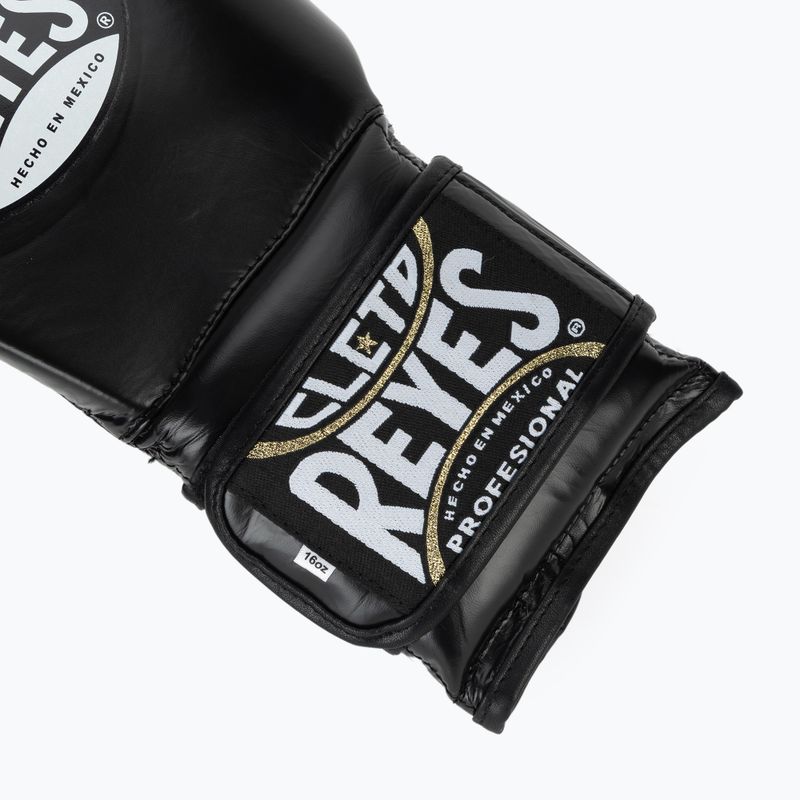 Mănuși de box Cleto Reyes Velcro Sparring black silver 6