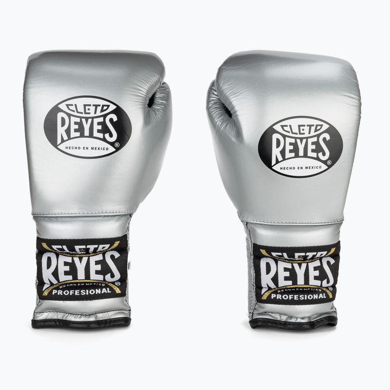 Mănuși de box Cleto Reyes Lace Up Sparring silver 2