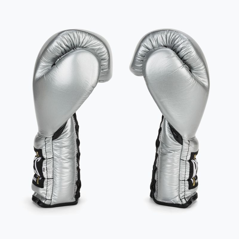 Mănuși de box Cleto Reyes Lace Up Sparring silver 4