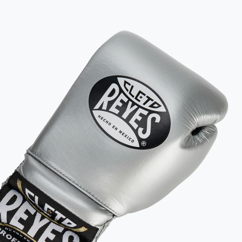 Mănuși de box Cleto Reyes Lace Up Sparring silver 5