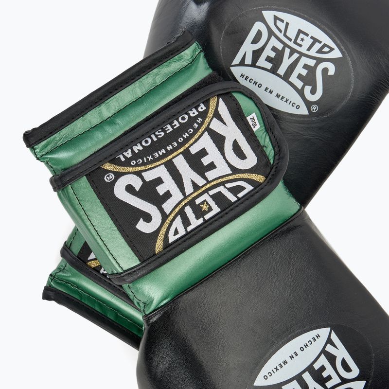 Mănuși de box Cleto Reyes Velcro Sparring green metalic pistachio/black 5