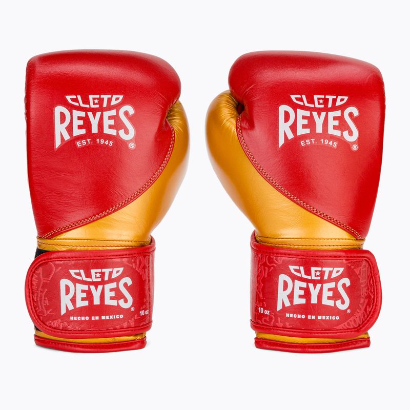 Mănuși de box Cleto Reyes High Precision Training Leather red/gold 2
