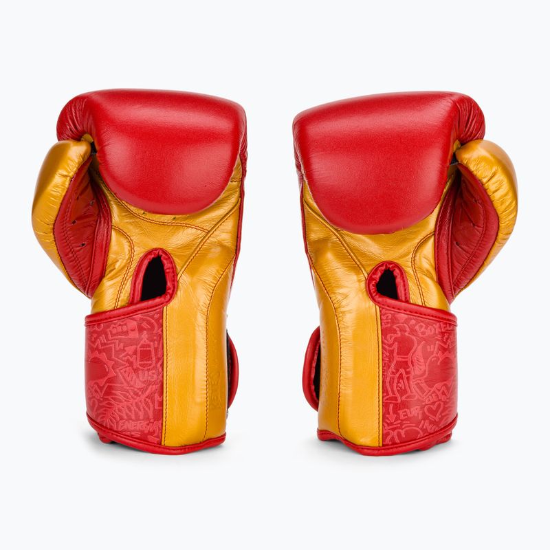 Mănuși de box Cleto Reyes High Precision Training Leather red/gold 3