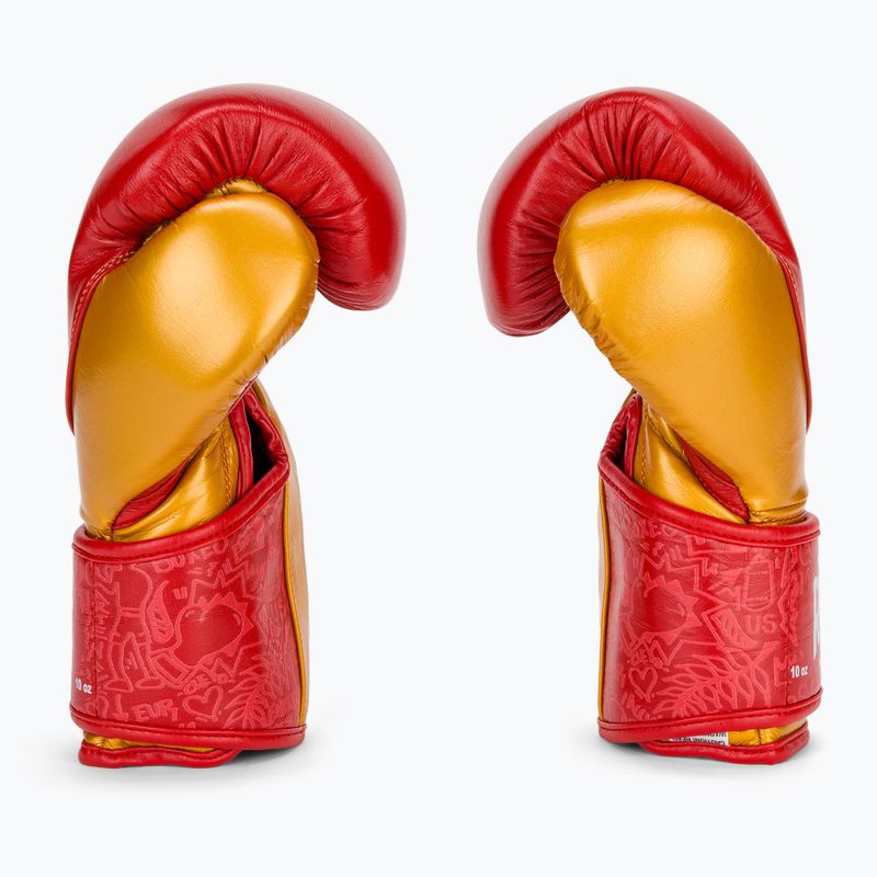 Mănuși de box Cleto Reyes High Precision Training Leather red/gold 4
