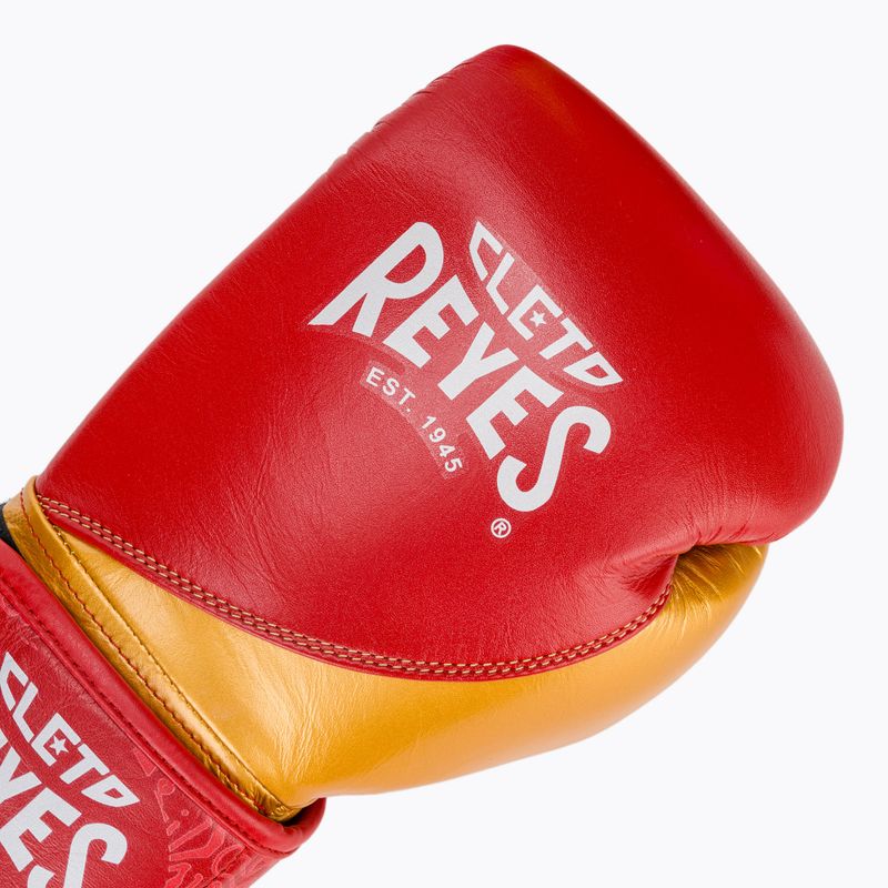 Mănuși de box Cleto Reyes High Precision Training Leather red/gold 5