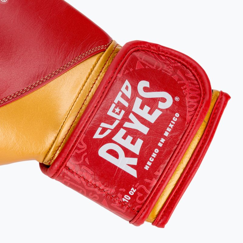 Mănuși de box Cleto Reyes High Precision Training Leather red/gold 6