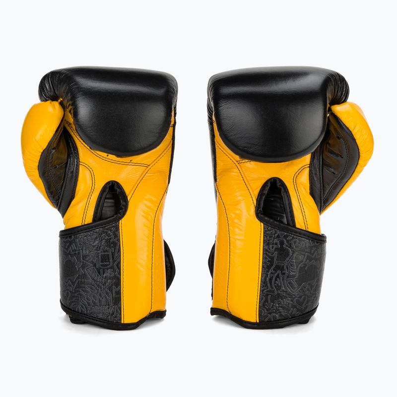 Mănuși de box Cleto Reyes High Precision Training Leather black/yellow 3