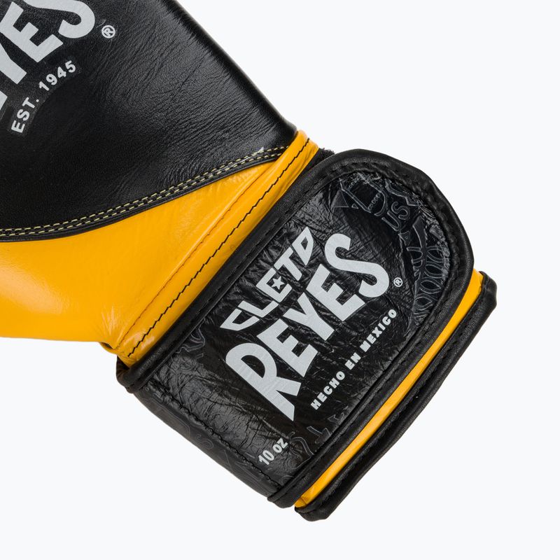 Mănuși de box Cleto Reyes High Precision Training Leather black/yellow 6