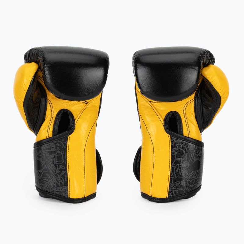 Mănuși de box Cleto Reyes High Precision Training Leather black yellow 3