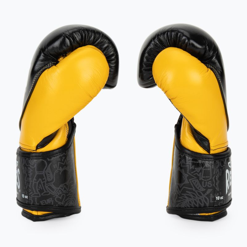 Mănuși de box Cleto Reyes High Precision Training Leather black yellow 4