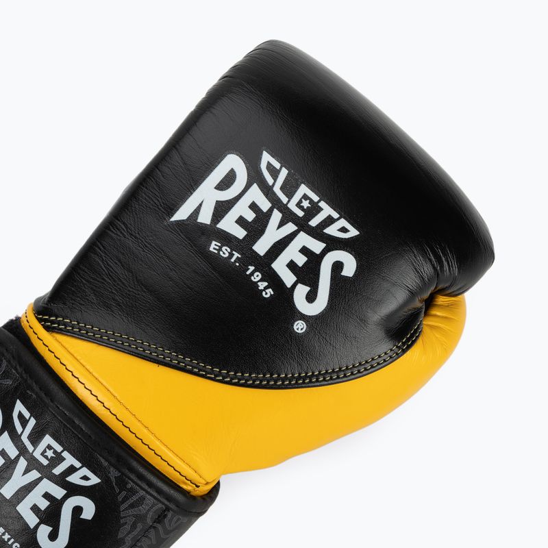 Mănuși de box Cleto Reyes High Precision Training Leather black yellow 5