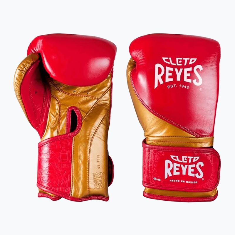 Mănuși de box Cleto Reyes High Precision Training Leather red/gold