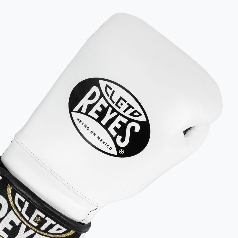 Mănuși de box Cleto Reyes Velcro Sparring white/black 4