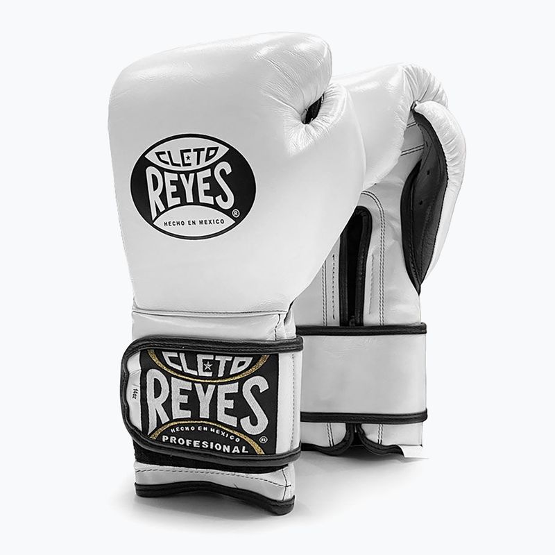 Mănuși de box Cleto Reyes Velcro Sparring white/black