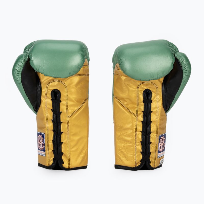 Mănuși de box Cleto Reyes Boxing Gloves creen metallic/gold 3