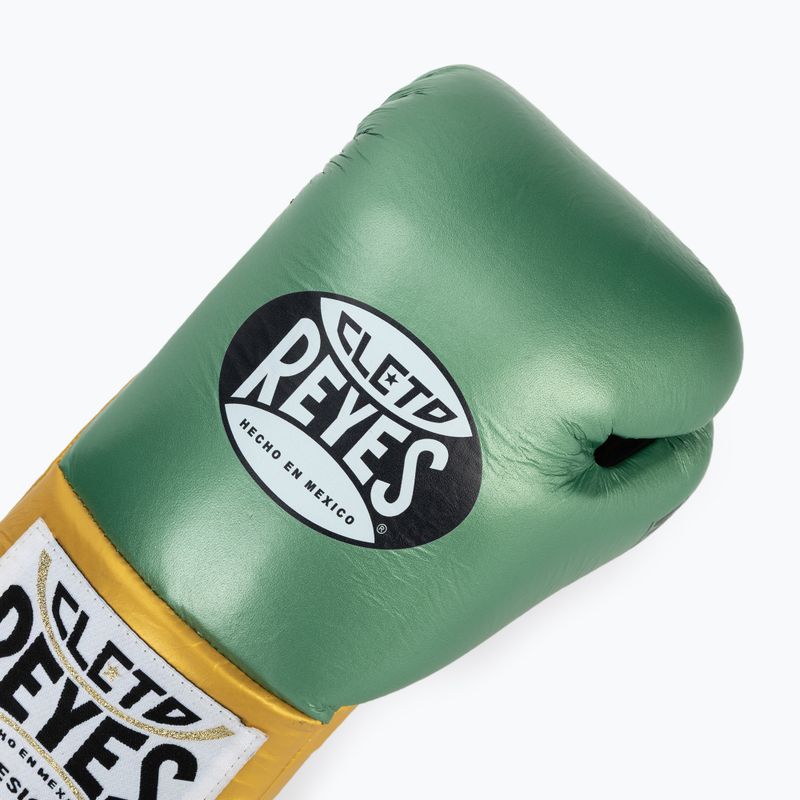Mănuși de box Cleto Reyes Boxing Gloves creen metallic/gold 5