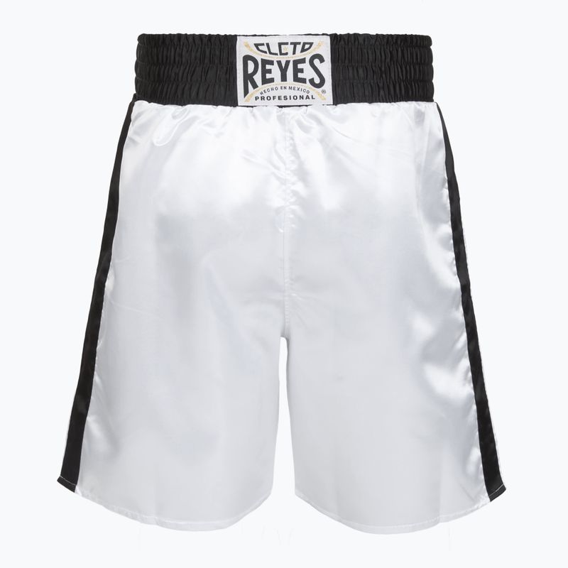 Pantaloni scurți de box pentru bărbați Cleto Reyes Satin Boxing white/black 2