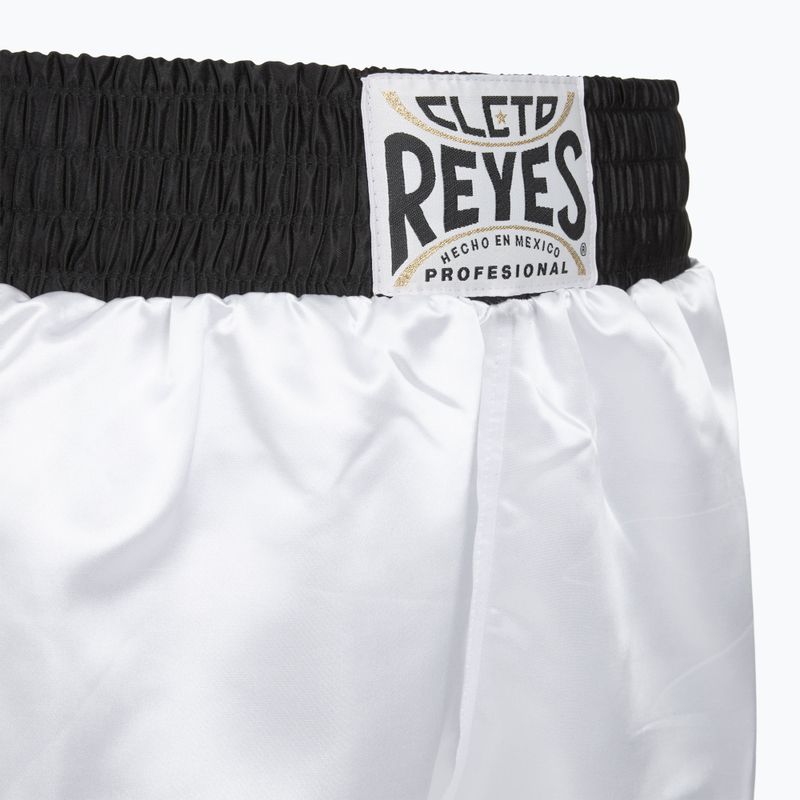 Pantaloni scurți de box pentru bărbați Cleto Reyes Satin Boxing white/black 3