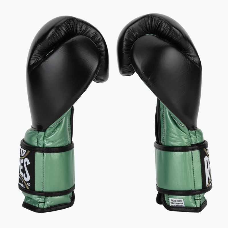 Mănuși de box Cleto Reyes Velcro Sparring green metallic/black 3