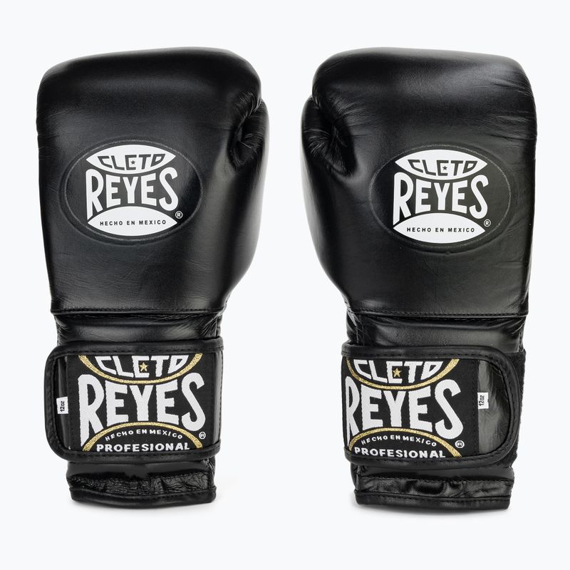 Mănuși de box Cleto Reyes Velcro Sparring black/silver 2